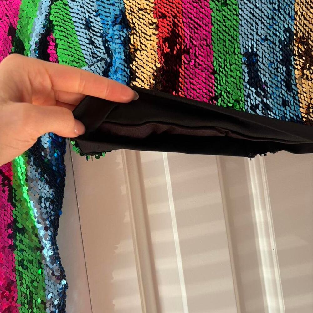 Rainbow sequin long sleeve top - Picture 4 of 7